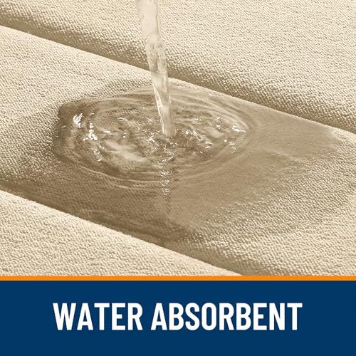 OLANLY Memory Foam Toilet Rugs U Shaped 24x20, Super Soft Absorbent Contour Bath Rugs, Quick Dry, Machine Washable Toilet Mat, Bathmat Floor Carpet, Bathroom Home Decor Accessories, Beige - color: Beige, size: 24" X 20" Contour Rug