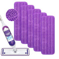 Reusable Power Mop Refill Pads Compatible with Swiffer PowerMop Mop - Power Mop Pads Refill - Washable Microfiber Pads for Multi-Surface Floor Cleaning, 5 Pack - color: 5 Pack (Purple)