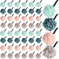 Shellwei 48 Pack Bath Sponge Shower Loofahs Bulk Pack 50g Soft Net Body Scrubber Shower Pouf Sponge Ball Body Mesh Pouf Exfoliating Bath Scrunchies for Men and Women