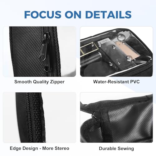 Moyad TSA Approved Toiletry Bag Clear Quart Size Travel Bags Makeup Bag | Large Opening, for Men and Women, Carry on Airline Compliant, Transparent Liquids Pouch, Black - color: Black, size: 1 Pack