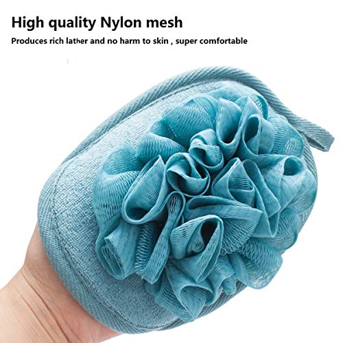 3 Pack Body Sponge Brushes Pouf Mesh Brush Shower Glove with Flower Bath Ball