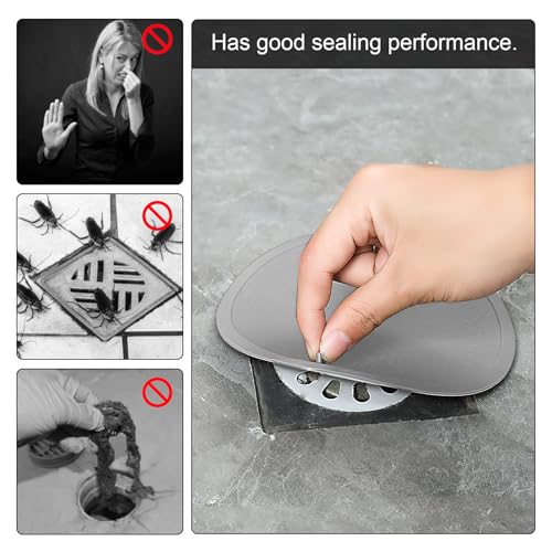 Bathtub Stopper, Universal Silicone Tub Drain Stopper, 6 Inches Extra Large Bathtub Drain Stopper Bath Plug for Kitchen Bathroom Bathtub Sink Drains (2 Pcs, White Grey)