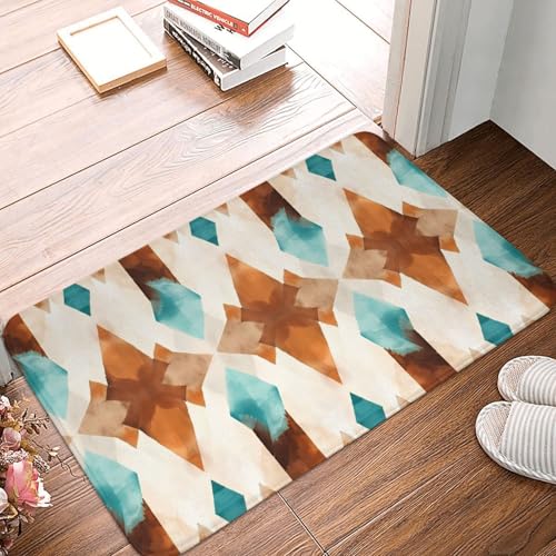 Bath Mat Cowhide Print Western Quick Dry Bathroom Rugs Non Slip Absorbent Shower Flannel Rug Floor Mat for Bathroom,Bathtub,Sink,Bedroom,16"X24" - color: Cay20