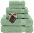 American Bath Towels 100% Cotton 6 Piece Turkish Towel Set, Ultra Soft Absorbent Bathroom Towels, 2 Bath Towel 2 Hand Towels 2 Washcloths, Sage Green - color: Sage Green, size: 6 Piece Towel Set XL