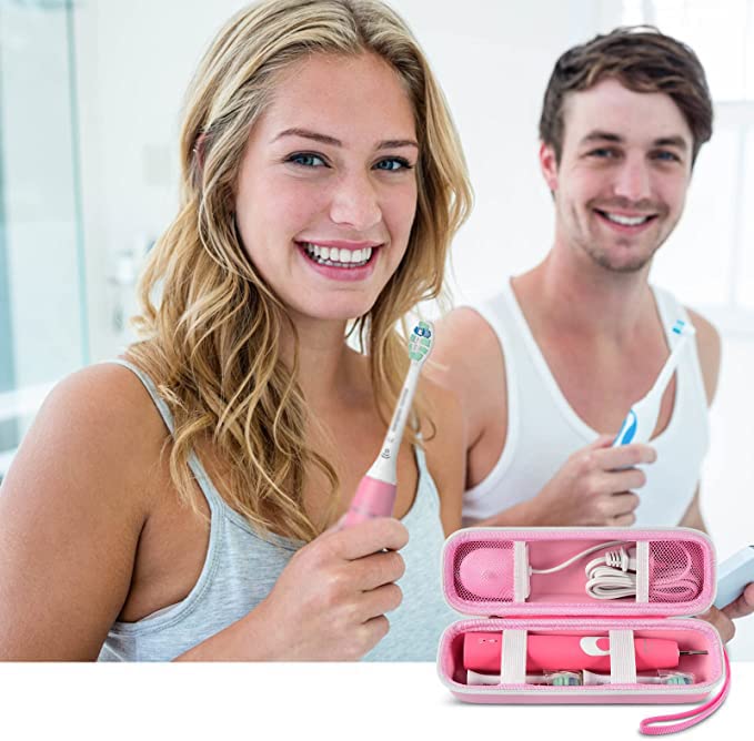 GWCASE Toothbrush Travel Case Compatible with Oral-B Pro 1000 2000 3000 3500 5000 7500/ for Philips Sonicare ProtectiveClean 4100 6100 5100 6500 7500 Rechargeable Electric Toothbrush (Box Only) -Pink - color: Pink