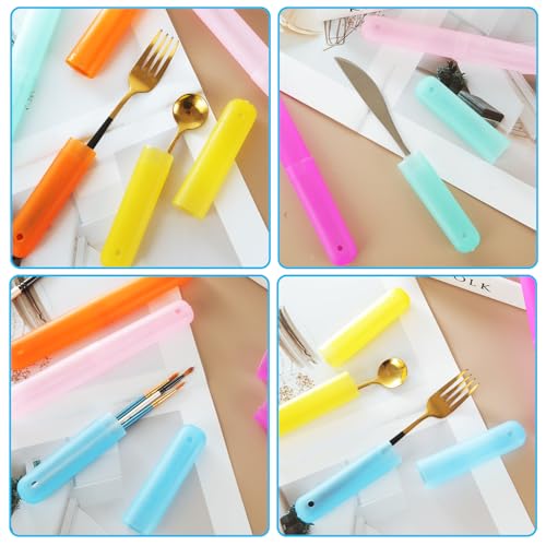 STARVAST 140pcs Travel Toothbrush Holder Case, Breathable Toothbrush Storage Portable Plastic Containers for Travel Trip School Camping Home Business, 7 Colors
