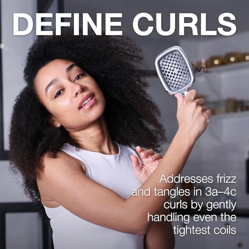Janeke Superbrush Detangling Brush for Soft Smoothing Hair Brushing with Anti-Static Bristles - Vented Wet Hair Brush for Blow Drying Use - Perfect for Curly, Thick, Wavy, Fine Hair Types (Silver) - color: Silver Superbrush
