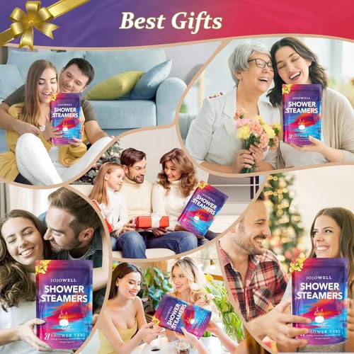 Shower Steamers Aromatherapy - 21Pcs Birthday Gifts for Women, Mom, Wife, Her, Best Friend, Daughter, Sister, Teens & Girlfriend, Self Care with Natural Essential Oils Relaxation Home SPA Gift Set