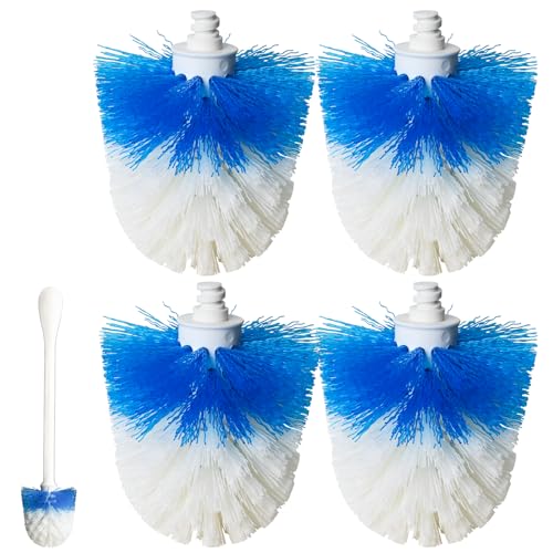 Toilet Brush Refills for OXO Toilet Brush Only, 4 Pack Toilet Brush Replacement Head, Blue & White, Nylon & Plastic Material Bristles - size: 4-Pack