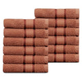 COTTON CRAFT Ultra Soft Washcloths - 12 Pack Luxury Washcloths - 100% Cotton Plush Absorbent 580 GSM Face Towels - Machine Washable Quick Dry Durable Wash Cloth Set - Bathroom Spa Gym Skincare - Mocha - color: Mocha, size: 12 Pack Wash Cloths