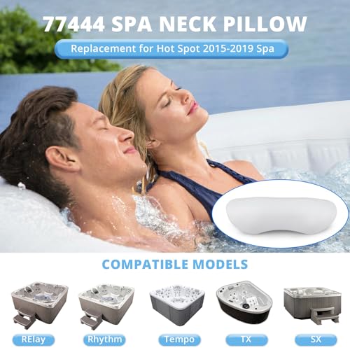 IWIWE 77444 1285201 Hot Tub Spa Head Rest Replacement Pillows Compatible with Hot Spring/Watkins/Hot Tub (2015-2019) Spa Neck Pillow Fits Hot Spot Relay Rhythm SX Tempo TX Head Rest For Hot Tub-4 Pack