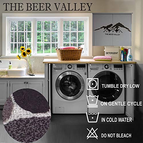 THE BEER VALLEY Pebble Bath Runner Rug 2x5 Feet - Beige Brown | Non Slip Cotton Runners for Bathroom, Washable Absorbent Long Bath Floor Rugs - color: Beige/Brown, size: 24 x 60 inches