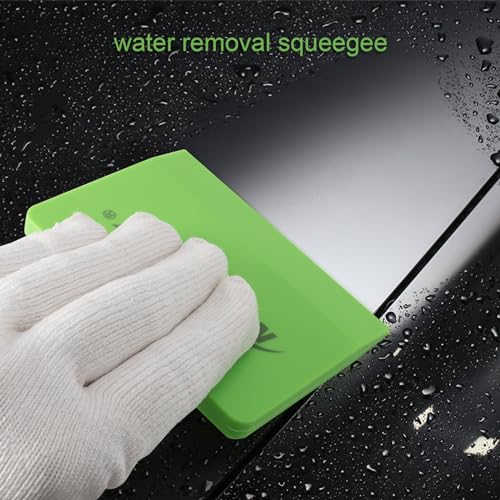 NEWISHTOOL Soft Silicone Squeegee, Small V-Blade Scraper for Window Film Application & Water Removal, 2 PCS PPF Squeegee for Car Paint Protective Film Installation - color: Green