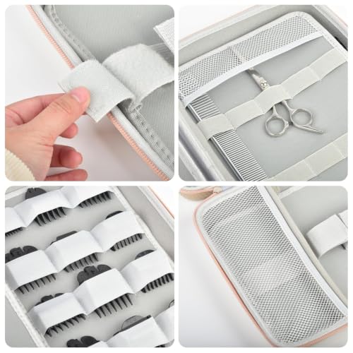 Boobowl Hard Travel Case for Hair Clippers, Hair Cutting Barber Supplies Organizer Bag, Trimmer Storage Holder for Ufree/for Wahl/for Andis Men Razor Guard Grooming Kits -Gold - color: Gold