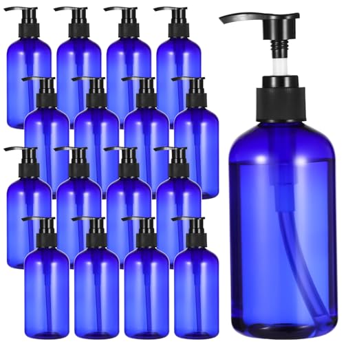 30 Pcs Empty Pump Bottles, 8 oz Refillable Lotion Dispensers | 250ml Capacity, Plastic Pump Bottles, For Shampoo, Conditioner, Cream, Lotion And Liquid Soap - color: Blue