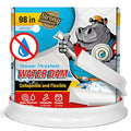 Shower Threshold Water Dam Barrier 98" - White Collapsible Walk in Shower Water Guard - Door Bottom Seal Strip Leak Guard by Hippo Dam - color: White, style: 98