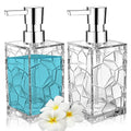 YAUKPH 2 Pack Clear Rust Proof Soap Dispenser | Acrylic material for bathroom and kitchen countertops - color: 2 Pack Clear