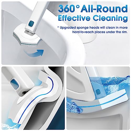 Disposable Toilet Brush Refills 32 Count Toilet Refills, Disposable Toilet Bowl Brush Refill Pads for Bathroom and Toilet Cleaning (Not Compatible with Other Brand Toilet Handle) - style: 32 Toilet Refills