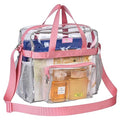 MAY TREE Clear Vinyl Tote Bag, Pink, 12 x 6 x 12 in - color: Pink
