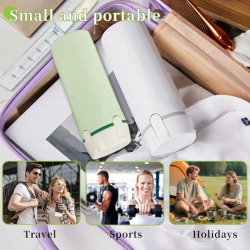 4 in 1 Travel Dispenser Bottle - Refillable Leak Proof and Portable for Shampoo, Conditioner, Shower Gel & Toiletries - Perfect for Vacation, Camping & Gym. (White+Green) - color: White+green