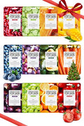 FARMSKIN Facial Sheet Mask - Hydrating, Moisturizing, Clarifying, Soothing Face Masks for Oily, Dry & Sagging Skin - Breathable & Fast-Absorbing - Vegan & Cruelty-Free Korean Skin Care (12 Packs)