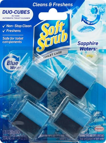 Soft Scrub In-Tank Toilet Cleaner Duo-Cubes, Sapphire Waters, 4 Count (Pack of 7) - size: 4 Count (Pack of 7)