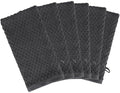 COTTON CRAFT Bath Mitt - 6 Pack Euro Spa Waffle 100% Cotton Towel Mitts | Large 5.5x10 inches Grey Exfoliating Gloves - Sensitive Skin Friendly - Body Bath Shower Glove Washcloth with Hanging Loop - color: Grey - Bath Mitt