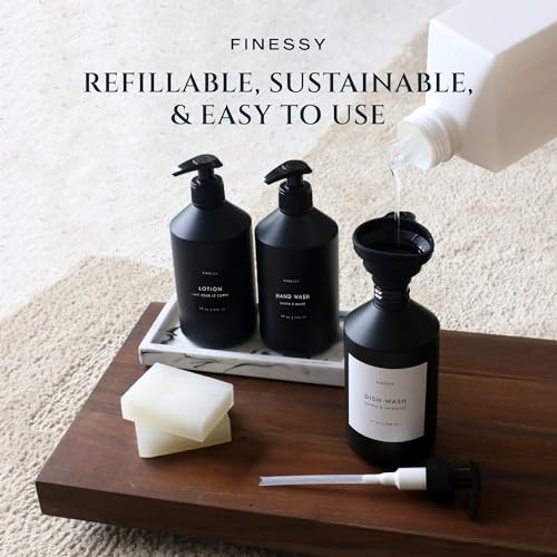 No Drill Wall Mount Shampoo and Conditioner Dispenser for Shower Gel Body Wash Soap Bottle Container Pump Black Refillable 3 Chamber Bottles, Bathroom Shampoo Dispenser for Shower Set Wall Mounted - color: Sophisticated Black