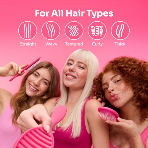 Wet Brush Smooth Styler Hair Brush, Purple Frost, Exclusive Ultra-soft IntelliFlex Bristles, Synthetic Boar Bristles, Shiny And Smooth, For All Hair Types, For Women, Men, Wet And Dry - color: Purple Frost, size: 1 Count (Pack of 1)