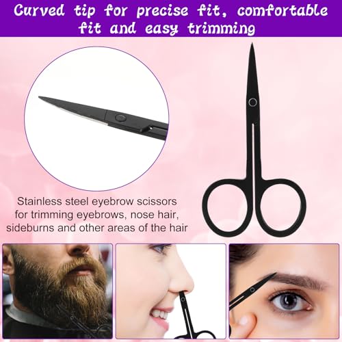 Eyebrows Razor, 5-in-1 Eyebrow Set, Eyebrows Trimmer Kit, Professional Eyebrow Grooming Set Including Comb Tweezers, Scissors, Brow Razors, Brush for Women and Men