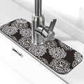 Floral 15" X 5.5" Kitchen Sink Splash Guard Faucet Faucet Guard Draining Mat Sink Splash Guard Faucet Kitchen Bathroom - color: Floral