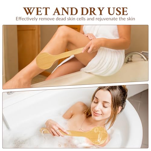 Long-Handled Bath Brush, Back SPA Exfoliating Brush Promotes Blood Circulation, Removes Dead Skin Cells, Nourishes Healthy Skin, Dual-Use Wet/Dry Body Brush, 2 Pack - size: Circle