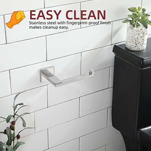 KOKOSIRI Chrome Toilet Paper Holder for Kitchen Bathroom Washroom Toilet Tissue Roll Holder Hold Mega Rolls Stainless Steel, Wall Mounted B2006CH - color: Polished Chrome