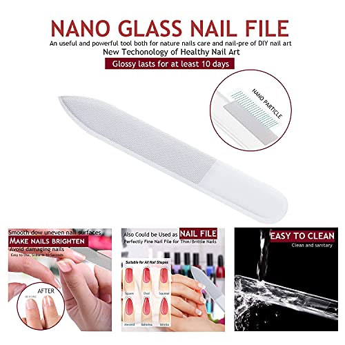 HANTEKAS Manicure Set Nail Clippers Kit 5 Pieces in 1 Stainless Steel Professional Grooming Nail Care Tools Including Nano Glass Nail Shiner Buffer File Gift for Men Husband Boyfriend Parents Women - color: Black-rose Gold, 5pcs