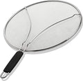 Splatter Screen for Frying Pan - 11.5 Inch Stainless Steel Grease Splatter Guard - Cover Oil Splash when Sizzling Bacon, Cooking Fried Chicken or Popcorn - size: 11.5 Inch