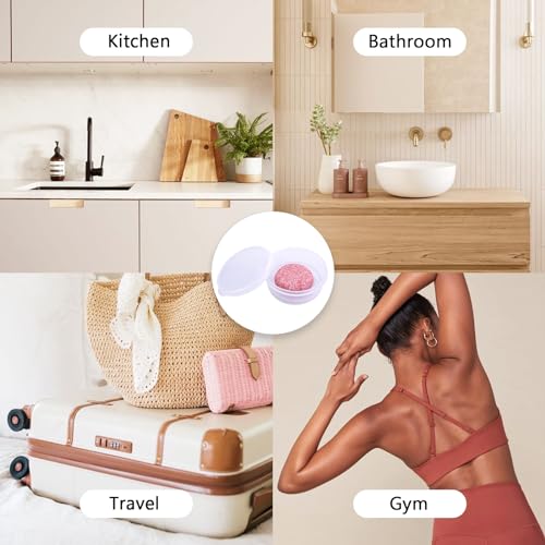 Travel Soap Container, Round Soap Case with Cover, Portable Bar Soap Holder | Leakproof Shampoo Bar Holder with Drainage Tray for Shower, Bathroom, Travel, Camp (Transparent White) - color: Transparent White