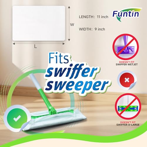 Funtin Thickened Mop Pads for Swiffer Sweeper, Unscented Disposable Mopping Cloths, Dry & Wet Use for Dirt, Dust, Hair, Home, Bathroom, Kitchen (120ct) - color: 120ct