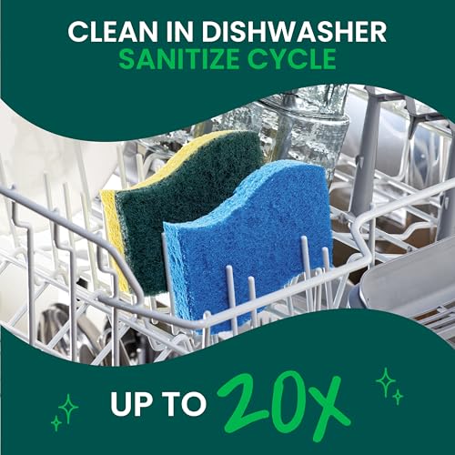 Scotch-Brite Zero Scratch Scrub Sponge, 9 Kitchen Sponges for Cleaning Around the Home, Bathroom & More, Effective + Gentle Dish Scrubber, Best for Nonstick Pots and Pans, Safe on Most Surfaces - size: 9 Pack