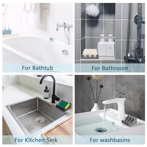 Soap Dish Holder for Shower with Suction Cup, Silicone Soap Holder & Saver Self-Draining Bar Soap Dish Keeps Soap Dry for Bathroom, Kitchen, Bathtub, Extends Soap Life (CreamWhite-1Pack) - color: Cream White - 1 Pack