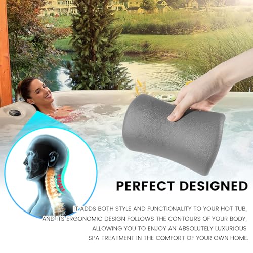 2PCS X540765 Adjustable Graphite Headrest Fit for All 2016+ Clarity Spas Compatible with Balance 6/6CS/7/8/9, Precision 7/8/67