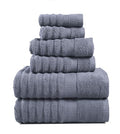 LANE LINEN Towels for Bathroom - 6 Piece Value Set - 100% Mercerized Cotton, Super Soft & Quick Dry - 2 Bath, 2 Washcloths, 2 Hand Towels - Oeko TEX Certified, Tumble Dry Safe & Durable - Cool Grey - color: 01: Cool Grey, size: 6 Piece Towel Set