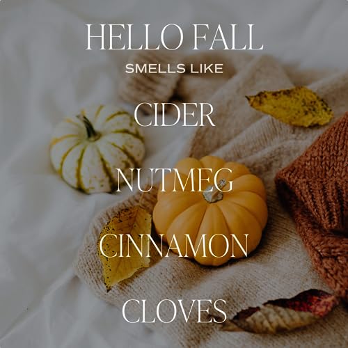 Sweet Water Decor Hello Fall Reed Diffuser Set - Hot Cider, Cinnamon, Cloves, Apple, and Nutmeg Fall Scented Diffuser - Scent Diffusers for Home, Fall Home Long Lasting Fragrance, Made in the USA - style: Hello Fall