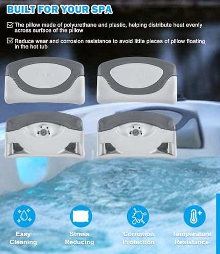 4-Pack 6472-964 Spas Replacement Pillow Fit for Sundance 880 Series Spa & Hot Tub 2009-2017, Replace for 6455-484