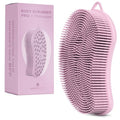 MainBasics Silicone Body Scrubber Dual-Sided, Pink, Massage | Shower Scrubber with Massage Nodes, Silicone Loofah Alternative for Deep Clean - color: Pink, size: Massage