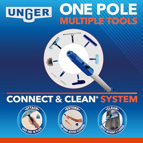 Unger Professional 16” Stainless Steel Window & Glass Cleaning Squeegee - Cleaning Supplies, Heavy Duty Squeegee for Window Cleaning, Streak Free Results - size: 16-inch, style: Squeegee