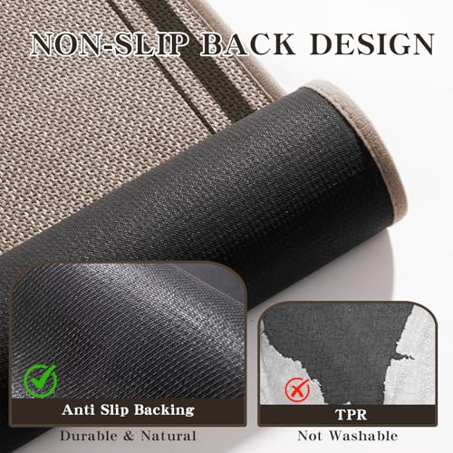chakme 2 Piece Bathroom Rug Sets, Ultra Thin Bath Mat,Absorbent,Non Slip, Machine Washable, Dark Beige, 17"x24"+17"x32" - color: Beige, size: 2-Piece (17" x 24" + 17" x 32")