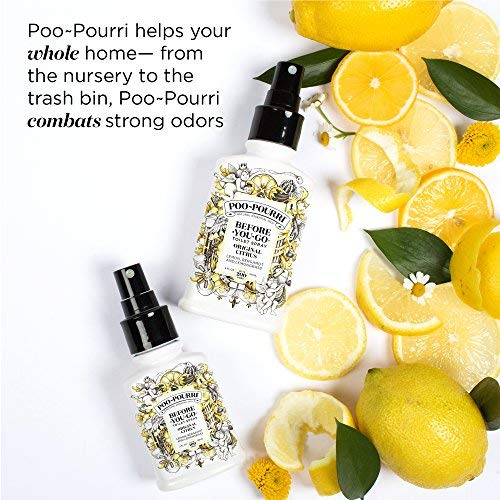 Poo-Pourri Before-You-Go In a Pinch Toilet Spray, Travel Essentials, Original Citrus .34 Fl Oz, Up to 20 Uses, On-The-Go Bathroom Odor Deodorizer with Essential Oils, TSA Approved Size, Lemon Bergamot - size: 0.34 Fl Oz (Pack of 1)