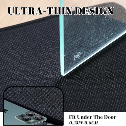Bathroom Rugs, Bath Mats for Bathroom Non Slip Washable, Quick Dry, Water Absorbing, Fits Under Door, Ultra Thin, Rubber Backing, Low Pile, Cozy Cloth Cotton, Ideal for Shower, Sink-Black-36''x24'' - color: Black, size: 36'' x 24''