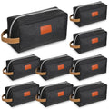 8 Pcs Portable Toiletry Bags for Men Hanging Water Resistant Shaving Bag Travel Bag for Toiletries Hanging Storage Shower Bags wedding groomsmen gifts (Black)