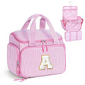 YOOLIFE Birthday Gifts for Teen Girls Kids Travel Toiletry Bag, Pink (A) | Initial Hanging Toiletry Bag for Teen Girls, Birthday Gifts for 5 6 7 8 9 10 11 12 13 14 15 16 17 Year Old Girl - color: Pink, style: A